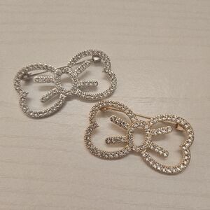 Elegant Brooches, Silvertone and Goldtone